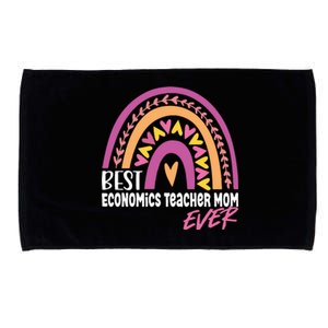 Rainbow Best Economics Teacher Mom Ever Mother's Day Microfiber Hand Towel