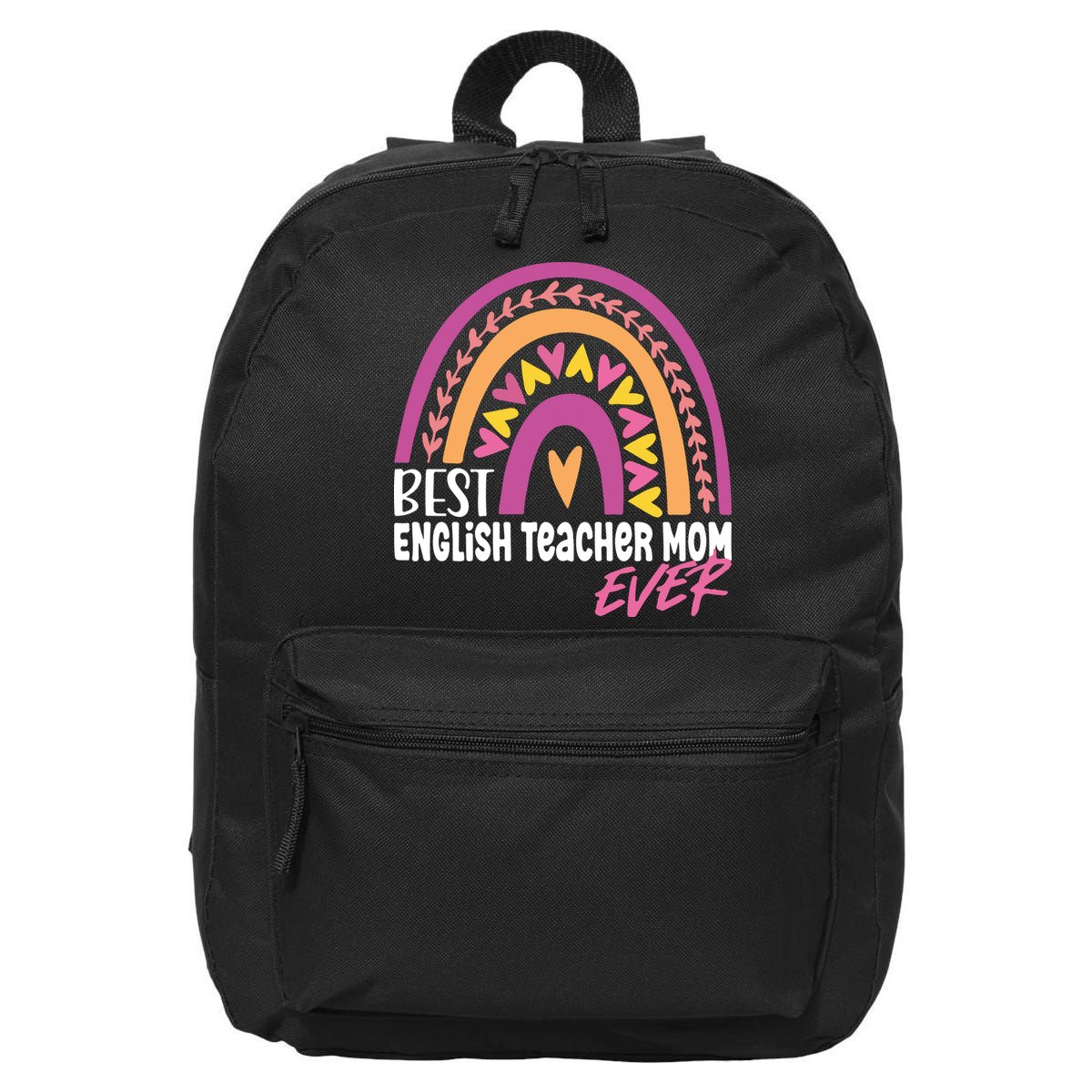 Rainbow Best English Teacher Mom Ever Mother's Day 16 in Basic Backpack