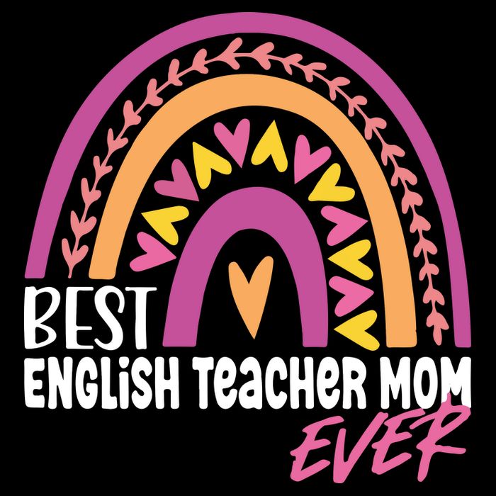 Rainbow Best English Teacher Mom Ever Mother's Day 16 in Basic Backpack