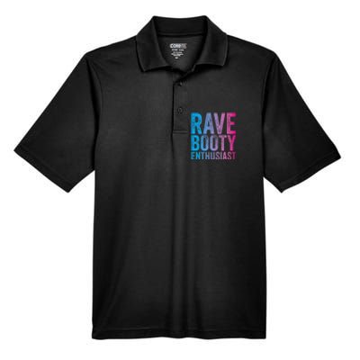 Rave Booty Enthusiast Quote Trippy Outfit EDM Music Festival Men's Origin Performance Pique Polo