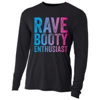 Rave Booty Enthusiast Quote Trippy Outfit EDM Music Festival Cooling Performance Long Sleeve Crew