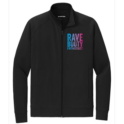 Rave Booty Enthusiast Quote Trippy Outfit EDM Music Festival Stretch Full-Zip Cadet Jacket