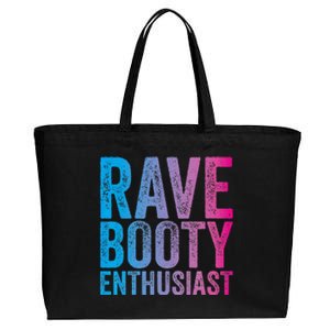 Rave Booty Enthusiast Quote Trippy Outfit EDM Music Festival Cotton Canvas Jumbo Tote