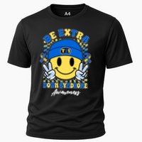 Retro Be Extra Down Syndrome Awareness Smiley Emoji Cooling Performance Crew T-Shirt