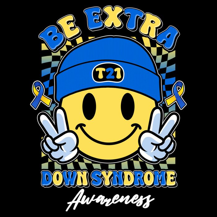 Retro Be Extra Down Syndrome Awareness Smiley Emoji Impact Tech Backpack