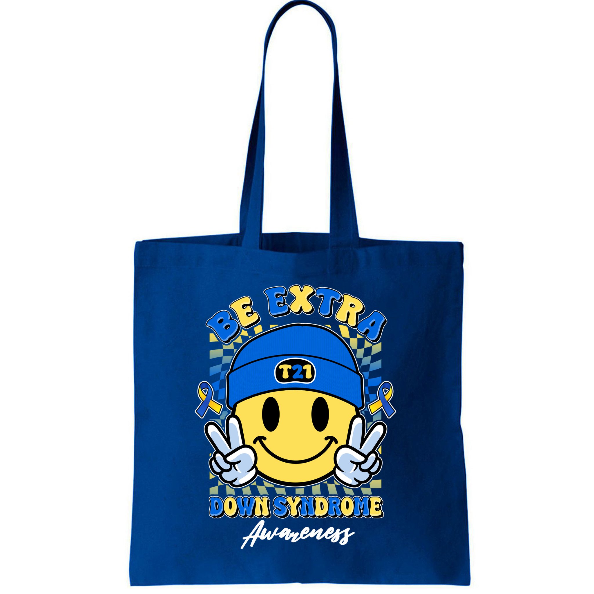 Retro Be Extra Down Syndrome Awareness Smiley Emoji Bag