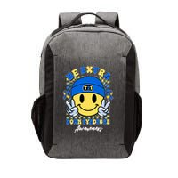 Retro Be Extra Down Syndrome Awareness Smiley Emoji Vector Backpack