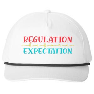 Regulation Before Expectation Autistic Snapback Five-Panel Rope Hat