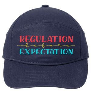 Regulation Before Expectation Autistic 7-Panel Snapback Hat