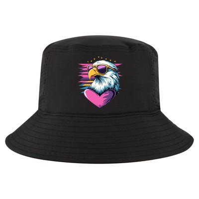 Retro Bald Eagle Valentines Day Funny Gift Cool Comfort Performance Bucket Hat