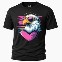 Retro Bald Eagle Valentines Day Funny Gift Cooling Performance Crew T-Shirt