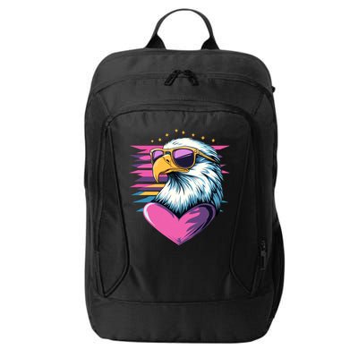 Retro Bald Eagle Valentines Day Funny Gift City Backpack