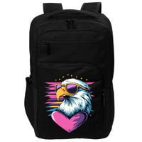 Retro Bald Eagle Valentines Day Funny Gift Impact Tech Backpack