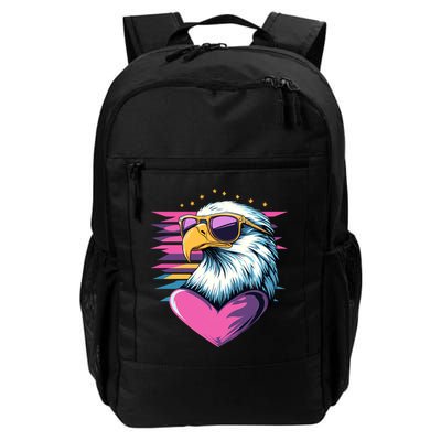 Retro Bald Eagle Valentines Day Funny Gift Backpack