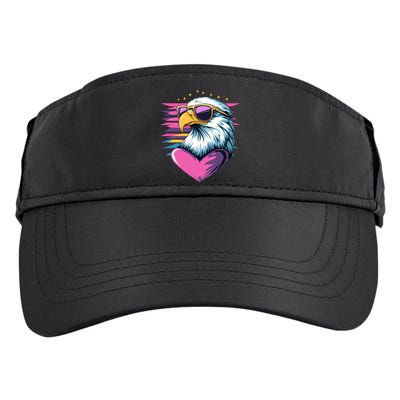 Retro Bald Eagle Valentines Day Funny Gift Adult Drive Performance Visor