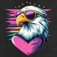 Retro Bald Eagle Valentines Day Funny Gift Adult Drive Performance Visor