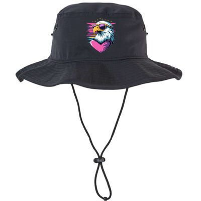 Retro Bald Eagle Valentines Day Funny Gift Bucket Hat