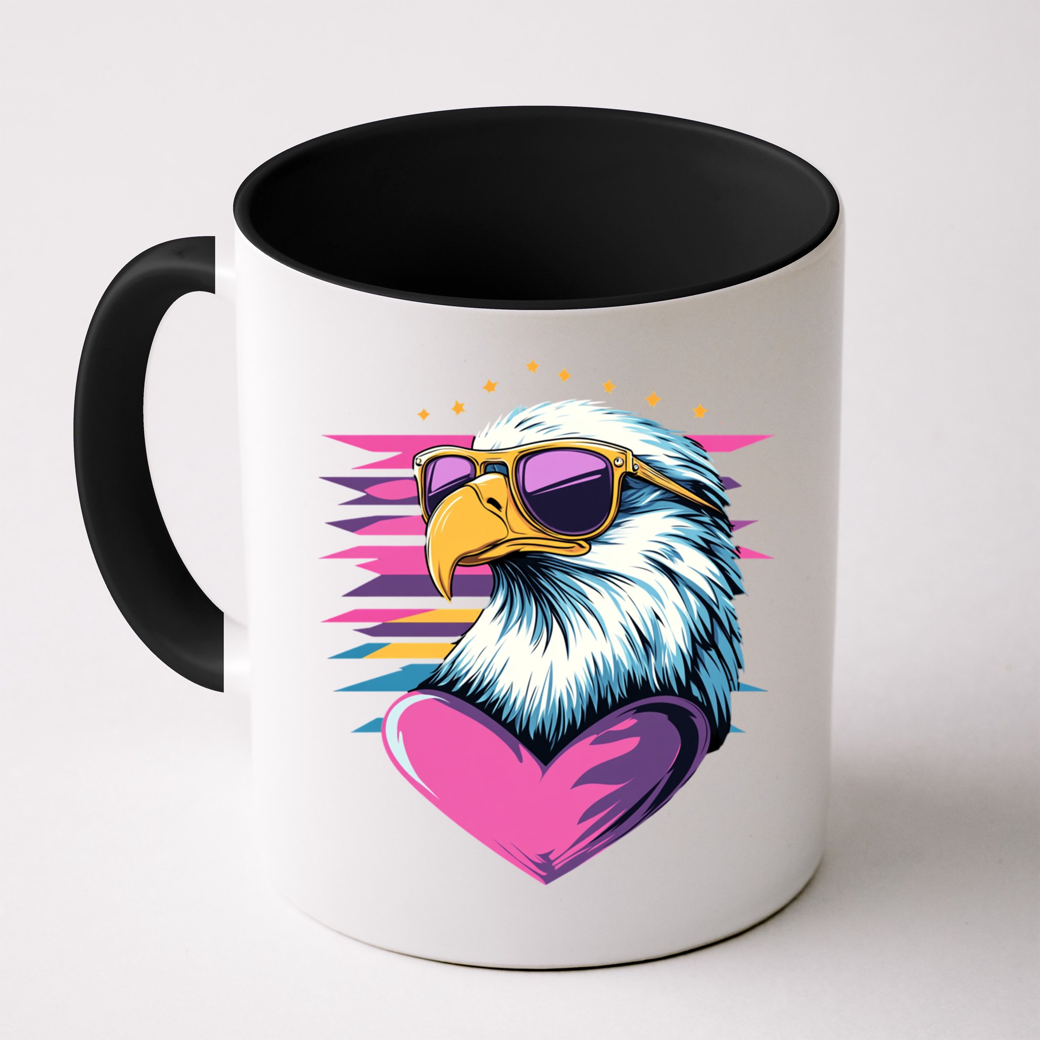 Retro Bald Eagle Valentines Day Funny Gift Mug
