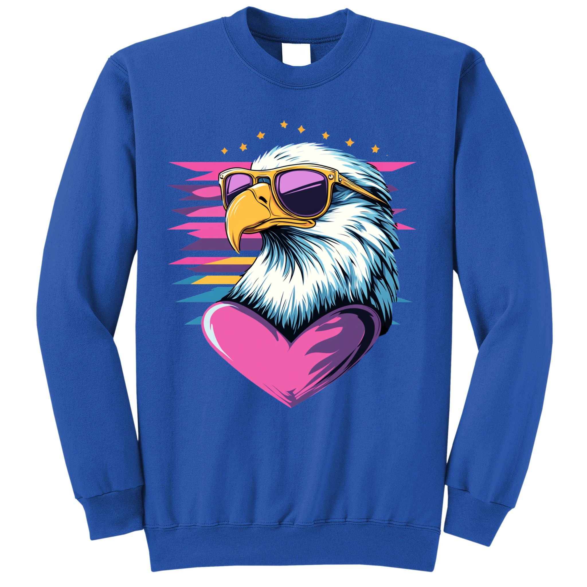 Retro Bald Eagle Valentines Day Funny Gift Sweatshirt