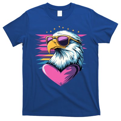 Retro Bald Eagle Valentines Day Funny Gift T-Shirt