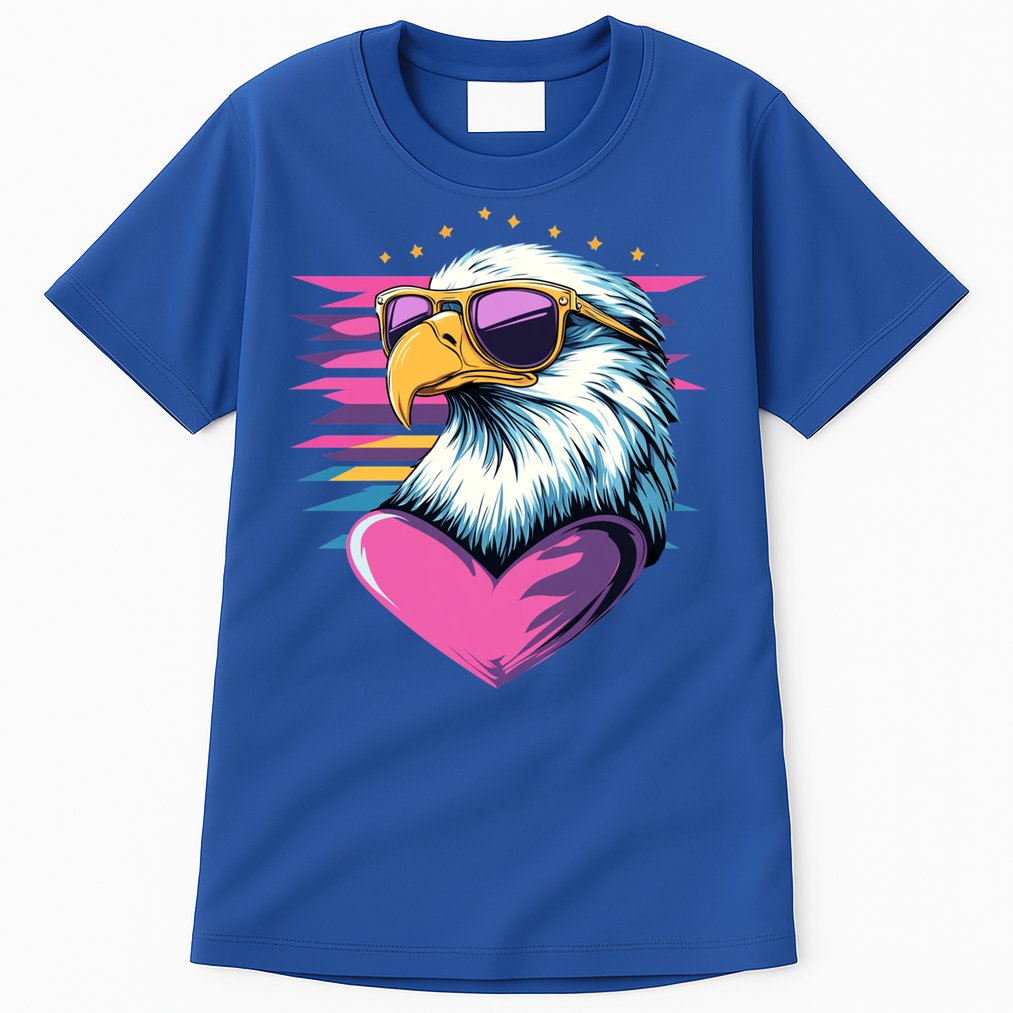 Retro Bald Eagle Valentines Day Funny Gift Tall T-Shirt