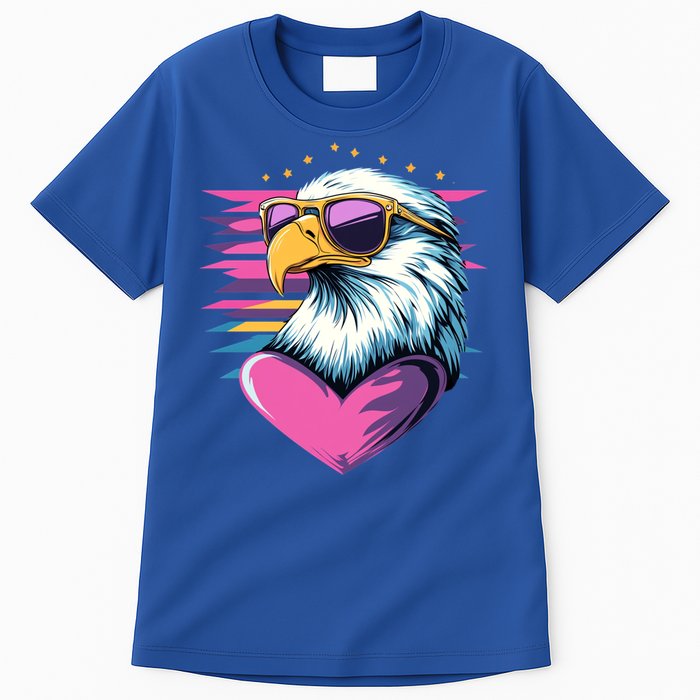 Retro Bald Eagle Valentines Day Funny Gift Tall T-Shirt