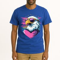 Retro Bald Eagle Valentines Day Funny Gift Tall T-Shirt