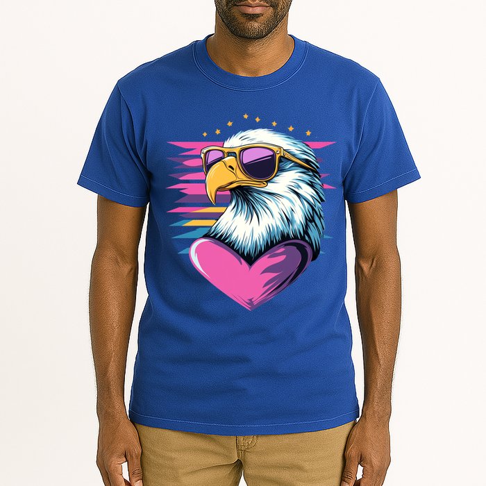 Retro Bald Eagle Valentines Day Funny Gift Tall T-Shirt