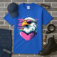 Retro Bald Eagle Valentines Day Funny Gift Tall T-Shirt
