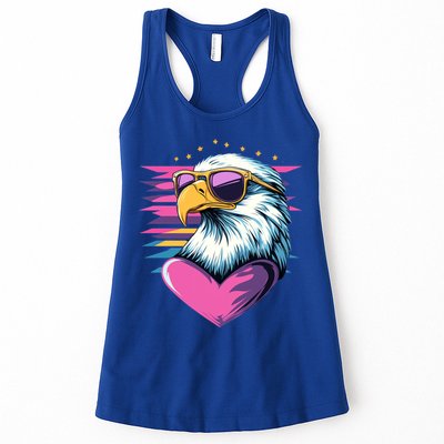 Retro Bald Eagle Valentines Day Funny Gift Womens Tank Top