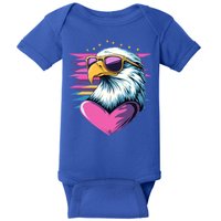 Retro Bald Eagle Valentines Day Funny Gift Baby Bodysuit