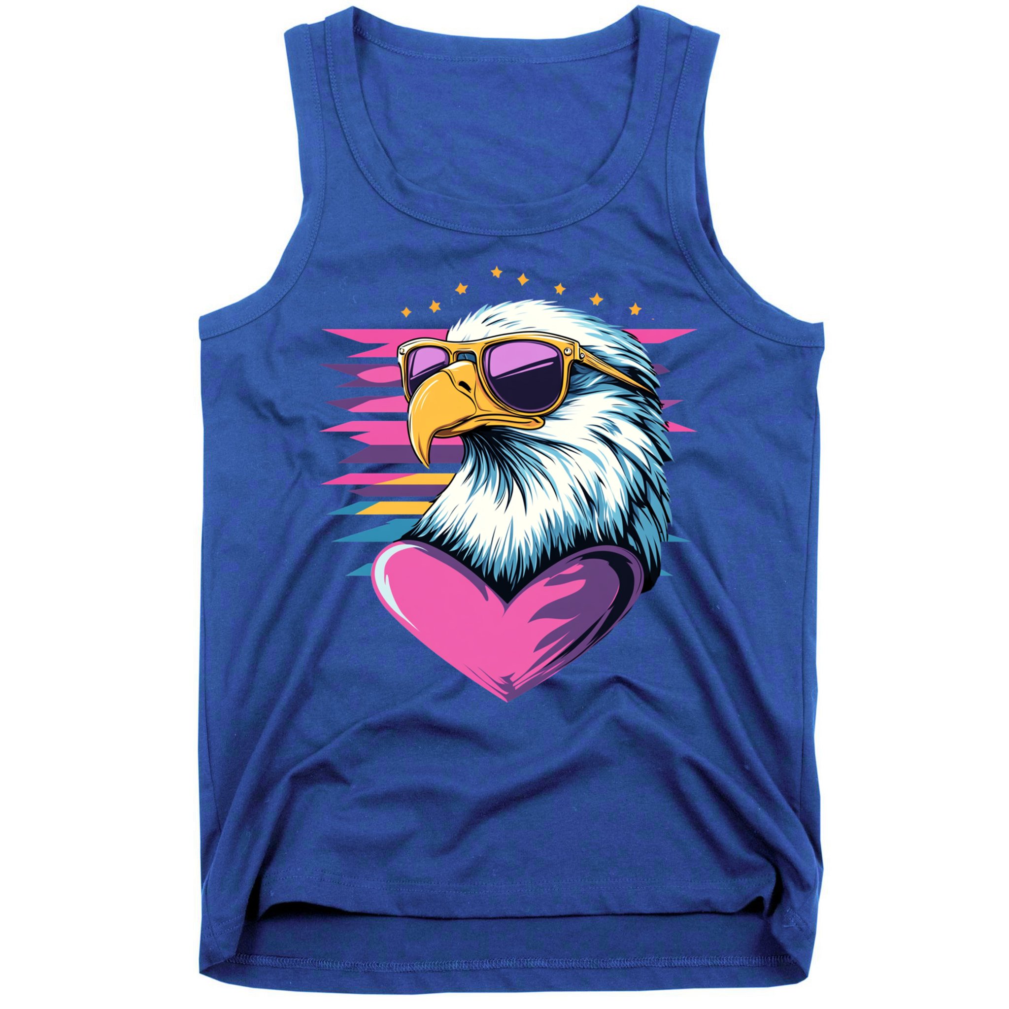 Retro Bald Eagle Valentines Day Funny Gift Tank Top