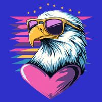 Retro Bald Eagle Valentines Day Funny Gift Visor