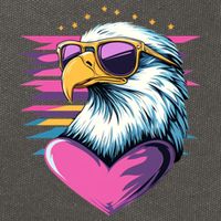 Retro Bald Eagle Valentines Day Funny Gift Cotton Canvas Backpack