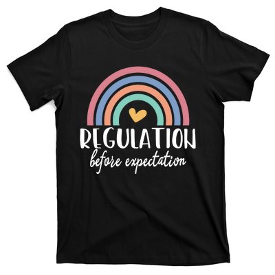 Regulation Before Expectation Autism Awareness Special Education Teacher T-Shirt