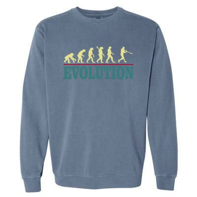 Retro Baseball Evolution For Baseball Players Gift Garment-Dyed Sweatshirt