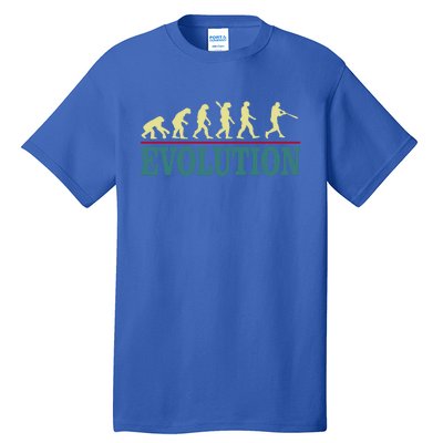 Retro Baseball Evolution For Baseball Players Gift Tall T-Shirt