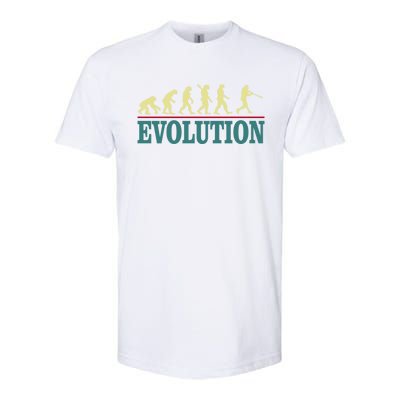 Retro Baseball Evolution For Baseball Players Gift Softstyle CVC T-Shirt