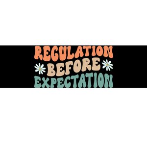 Regulation Before Expectation Retro Neurodiversity Therapist Bumper Sticker