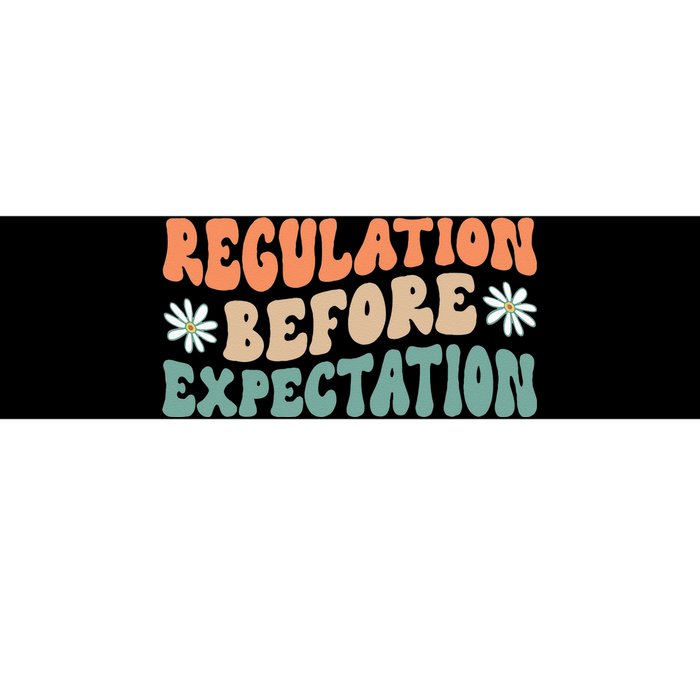 Regulation Before Expectation Retro Neurodiversity Therapist Bumper Sticker