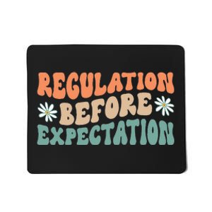 Regulation Before Expectation Retro Neurodiversity Therapist Mousepad