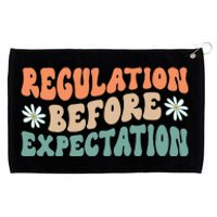 Regulation Before Expectation Retro Neurodiversity Therapist Grommeted Golf Towel