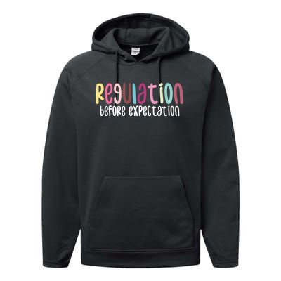 Regulation Before Expectation Autism Special Education Performance Fleece Hoodie