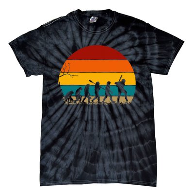 Retro Baseball Evolution For Baseball Lovers Tie-Dye T-Shirt