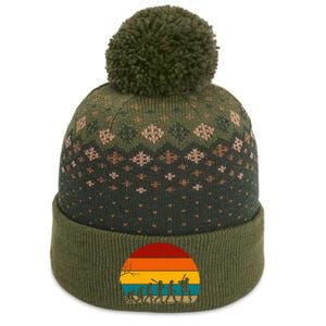 Retro Baseball Evolution For Baseball Lovers The Baniff Cuffed Pom Beanie