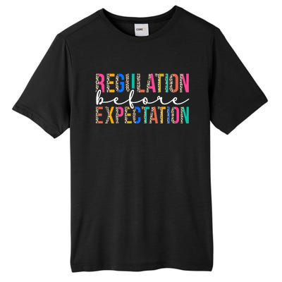 Regulation Before Expectation Autism Awareness Acceptance Gift Tall Fusion ChromaSoft Performance T-Shirt