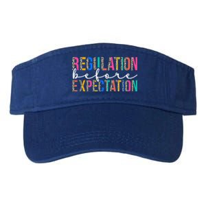 Regulation Before Expectation Autism Awareness Acceptance Gift Valucap Bio-Washed Visor