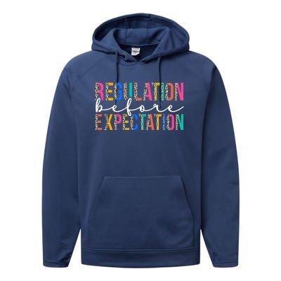 Regulation Before Expectation Autism Awareness Acceptance Gift Performance Fleece Hoodie