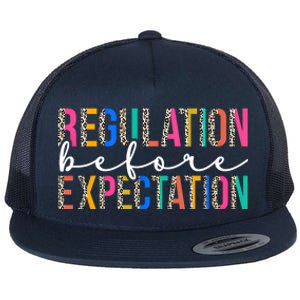 Regulation Before Expectation Autism Awareness Acceptance Gift Flat Bill Trucker Hat