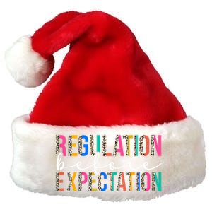 Regulation Before Expectation Autism Awareness Acceptance Gift Premium Christmas Santa Hat